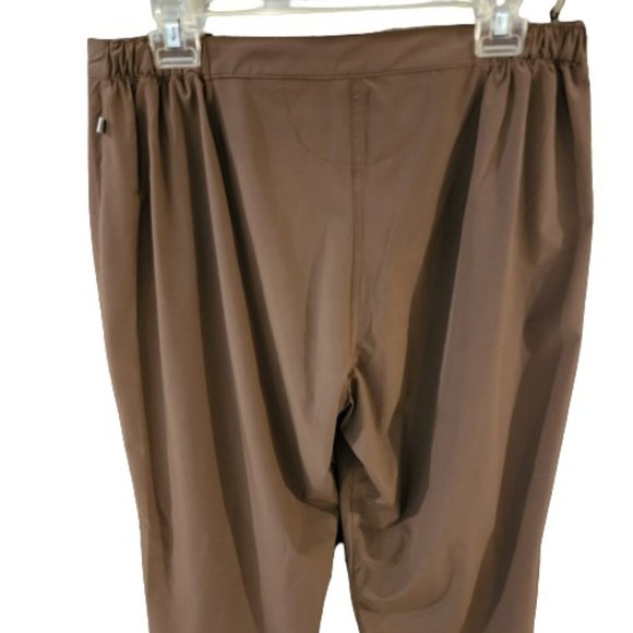 CHICO'S ZENGERGY Tan Nylon Lightweight Joggers Track Pants Size Large - Picture 6 of 9